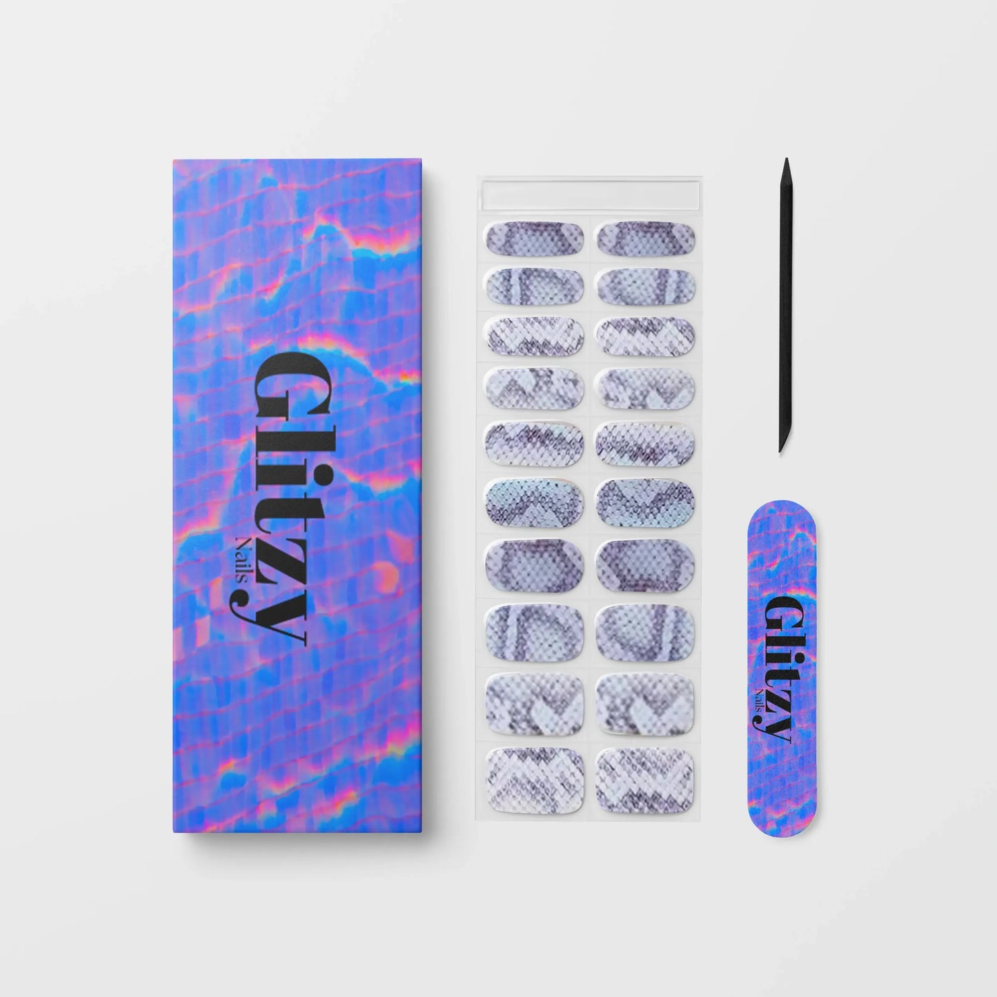 Faux ongles en gel Snake Skin - look naturel et élégant au quotidien